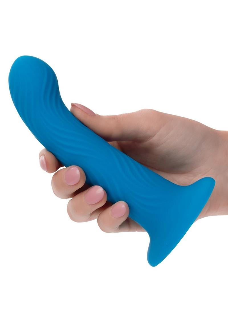 Wave Rider Ripple Silicone Anal Plug - Blue