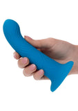 Wave Rider Ripple Silicone Anal Plug - Blue