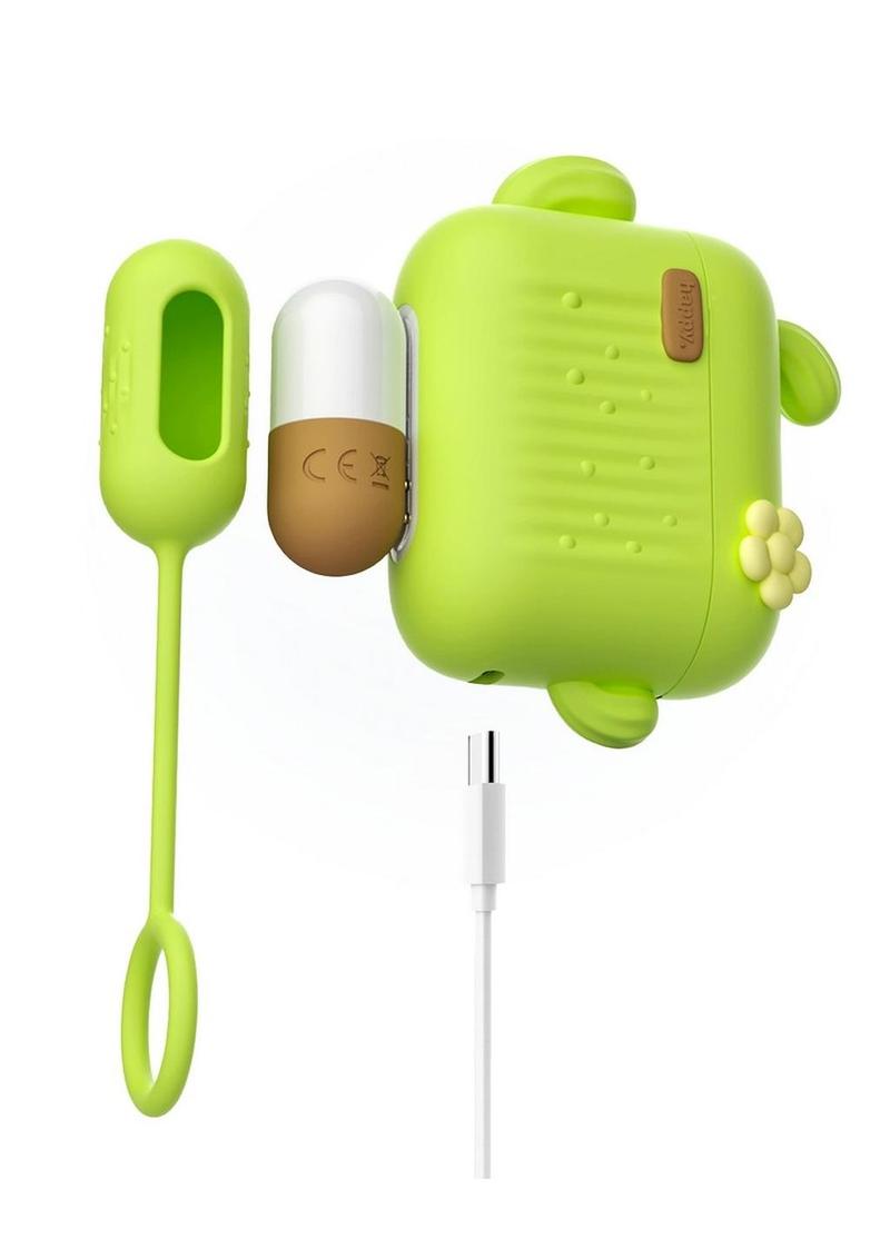 Play with Me Blooming Bliss Rechargeable Silicone Mini Vibrators - Green