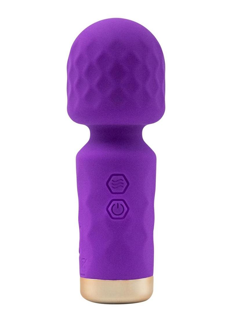 M'Lady Rechargeable Silicone Mini Vibrating Wand - Purple