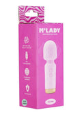 M'Lady Rechargeable Silicone Mini Vibrating Wand - Pink
