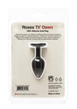 Roses Til Dawn Silicone Butt Plug - Small - Black