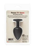 Roses Til Dawn Silicone Butt Plug - Large - Black