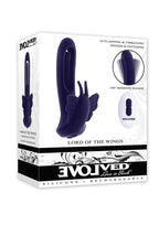 Lord of the Wings Rechargeable Silicone Butterfly Stimulator with Remote Control - Purple