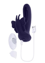 Lord of the Wings Rechargeable Silicone Butterfly Stimulator with Remote Control - Purple