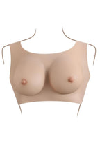 Gender X Breast Plate Silicone C Cup - Vanilla