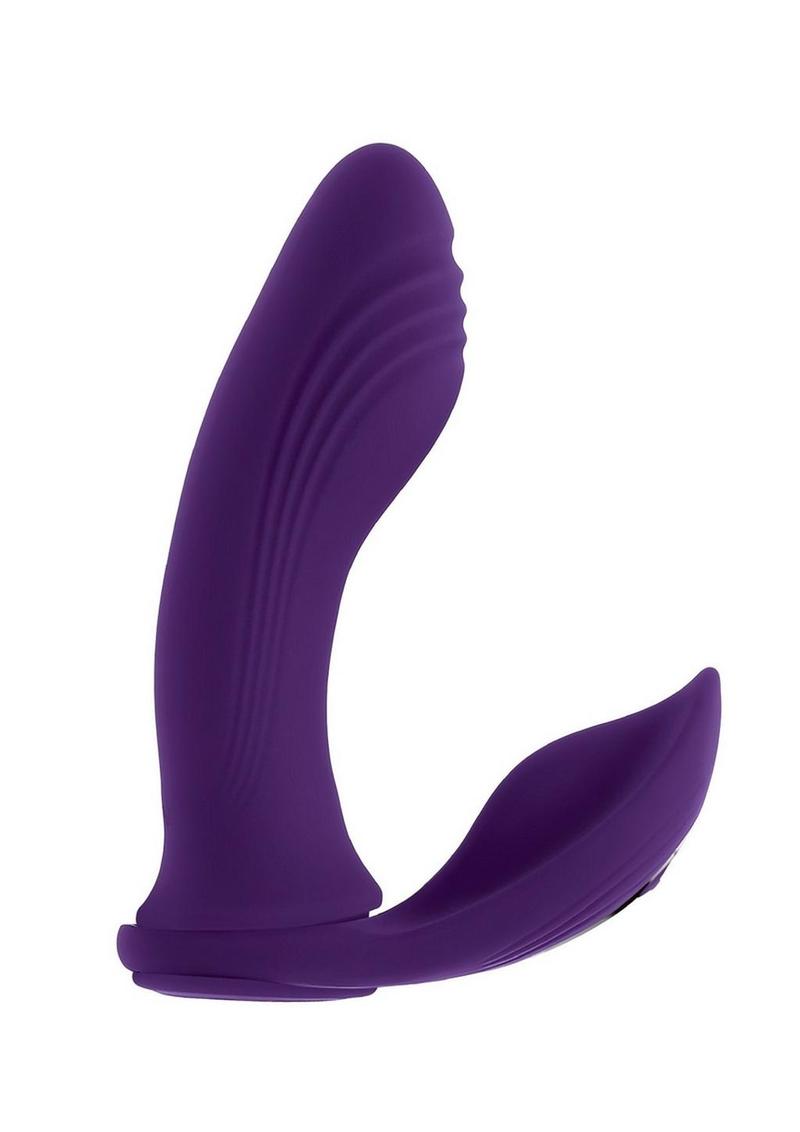 Playboy Mix & Match Silicone Rechargeable Dual Vibrator - Purple