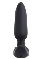 Selopa Black Beauty Rechargeable Silicone Vibrating Anal Plug with Remote Control - Black