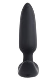 Selopa Black Beauty Rechargeable Silicone Vibrating Anal Plug with Remote Control - Black