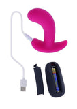 Selopa Hooking Up Rechargeable Silicone Anal Plug with Remote Control - Pink