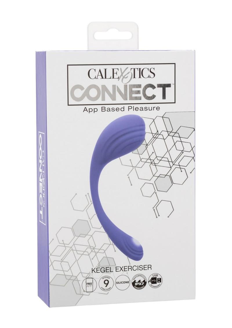 CalExotics Connect Kegel Exerciser Rechargeable Silicone App Compatible Stimulator with Remote Control - Purple
