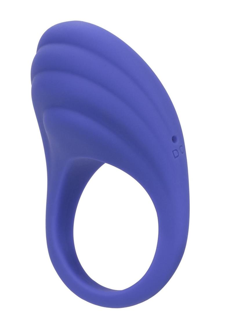 CalExotics Connect App Compatible Rechargeable Silicone Couples Cock Ring with Remote Control - Purple