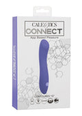 CalExotics Connect Contoured G Rechargeable Silicone App Compatible G-Spot Vibrator with Remote Control - Purple
