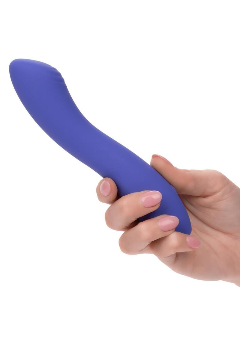 CalExotics Connect Contoured G Rechargeable Silicone App Compatible G-Spot Vibrator with Remote Control - Purple