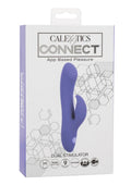 CalExotics Connect App Compatible Dual Stimulator Rechargeable Silicone Rabbit Vibrator - Purple