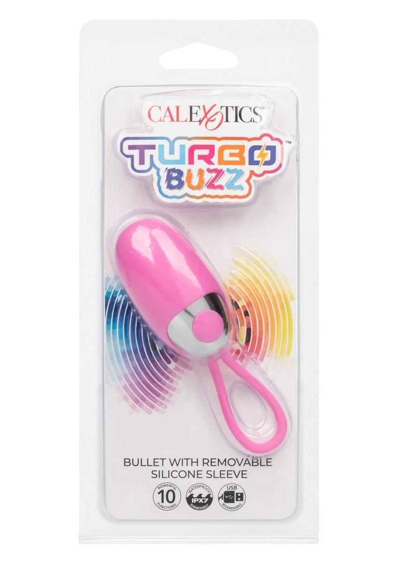 Turbo Buzz Rechargeable Bullet with Removable Silicone Egg - Pink