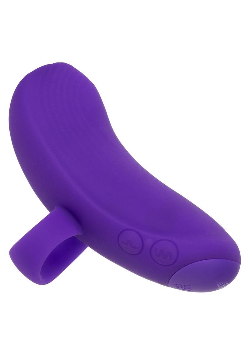 Envy Handheld Rolling Ball Silicone Rechargeable Finger Vibrator - Purple