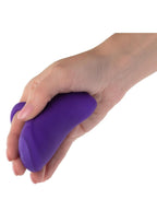 Envy Handheld Rolling Ball Silicone Rechargeable Finger Vibrator - Purple