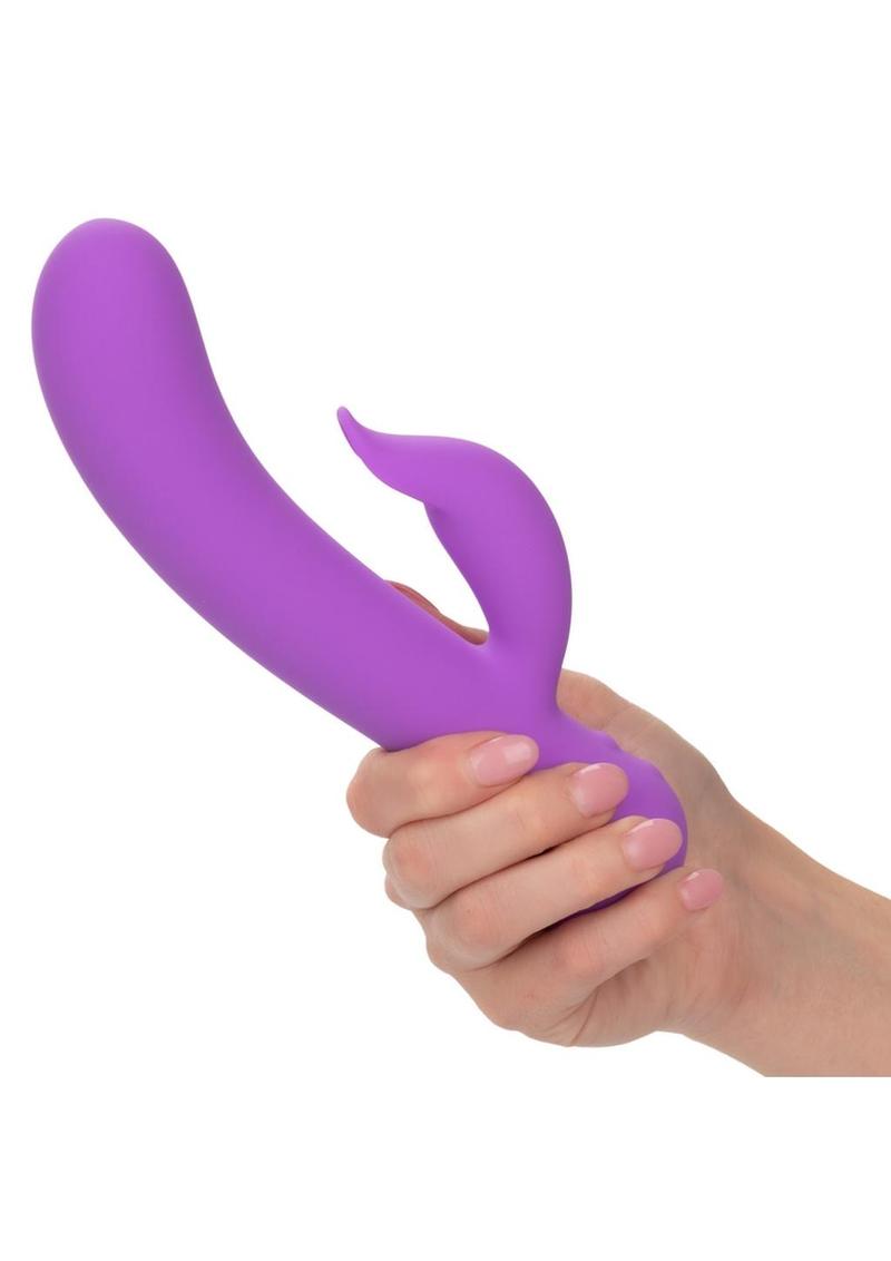 First Time Silicone Rechargeable Pleaser Rabbit Vibrator - Purple