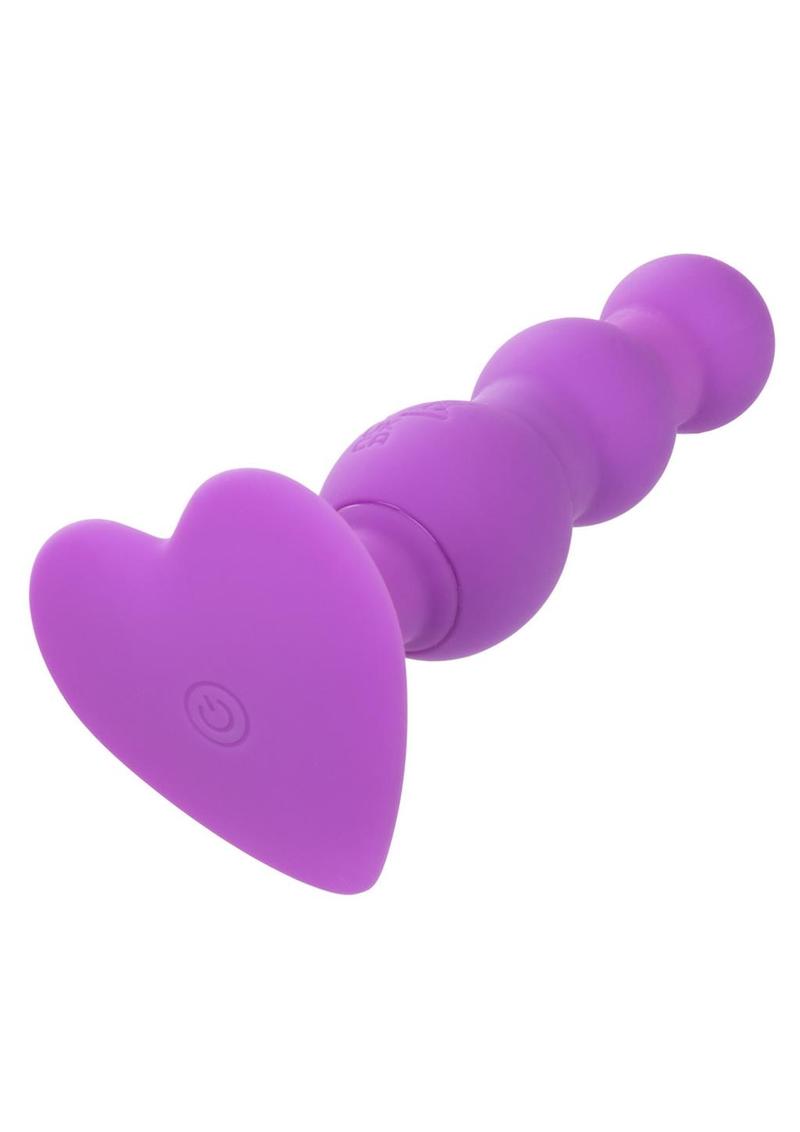 First Time Triple Beaded Silicone Rechargeable Probe - Purple