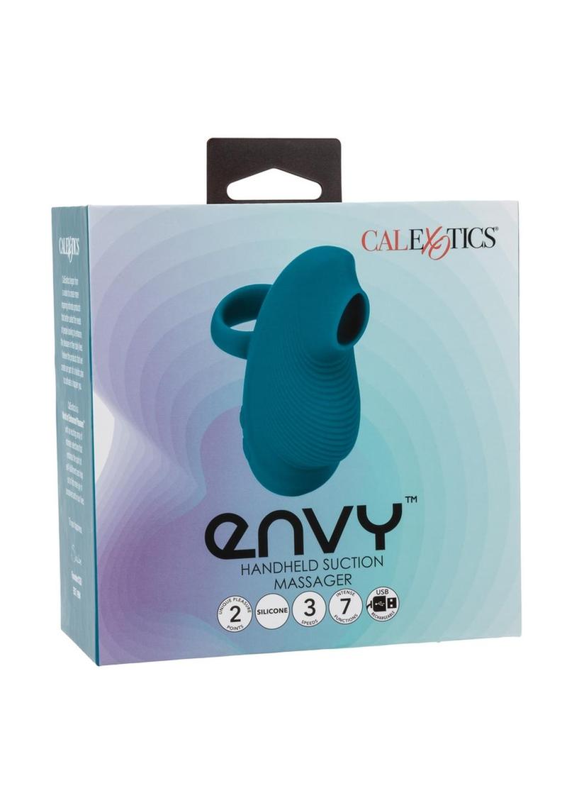 Envy Handheld Suction Rechargeable Silicone Clitoral Massager - Blue