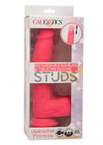Silicone Studs Rumbling & Thrusting Rechargeable Dildo 7in - Pink