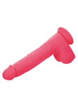 Silicone Studs Rumbling & Thrusting Rechargeable Dildo 7in - Pink
