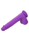 Silicone Studs Gyrating & Thrusting Rechargeable Dildo 7in - Purple
