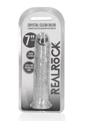 RealRock Skin Realistic Straight Dildo 7in - Clear