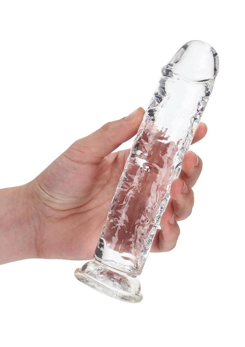 RealRock Skin Realistic Straight Dildo 7in - Clear