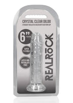 RealRock Skin Realistic Straight Dildo 6in - Clear