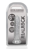 RealRock Skin Realistic Straight Dildo 6in - Clear