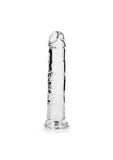 RealRock Skin Realistic Straight Dildo without Balls 8in - Clear