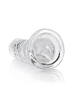 RealRock Skin Realistic Straight Dildo without Balls 8in - Clear