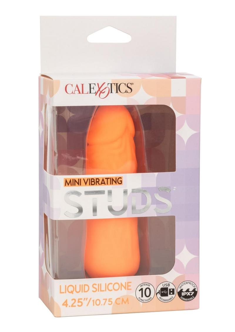 Studs Rechargeable Silicone Mini Vibrator - Orange