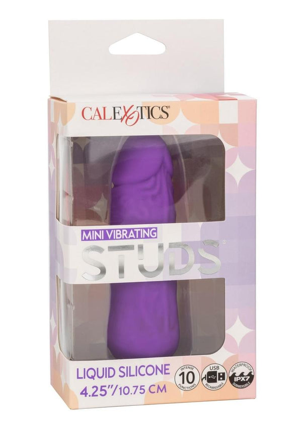 Studs Rechargeable Silicone Mini Vibrator - Purple