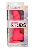 Silicone Studs Neon Dildo 6in - Pink