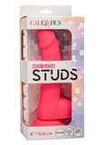 Silicone Studs Neon Dildo 6in - Pink