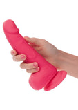 Silicone Studs Neon Dildo 6in - Pink