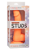 Silicone Studs Neon Dildo 6in - Orange