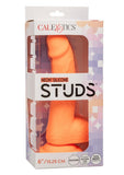 Silicone Studs Neon Dildo 6in - Orange
