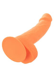 Silicone Studs Neon Dildo 6in - Orange