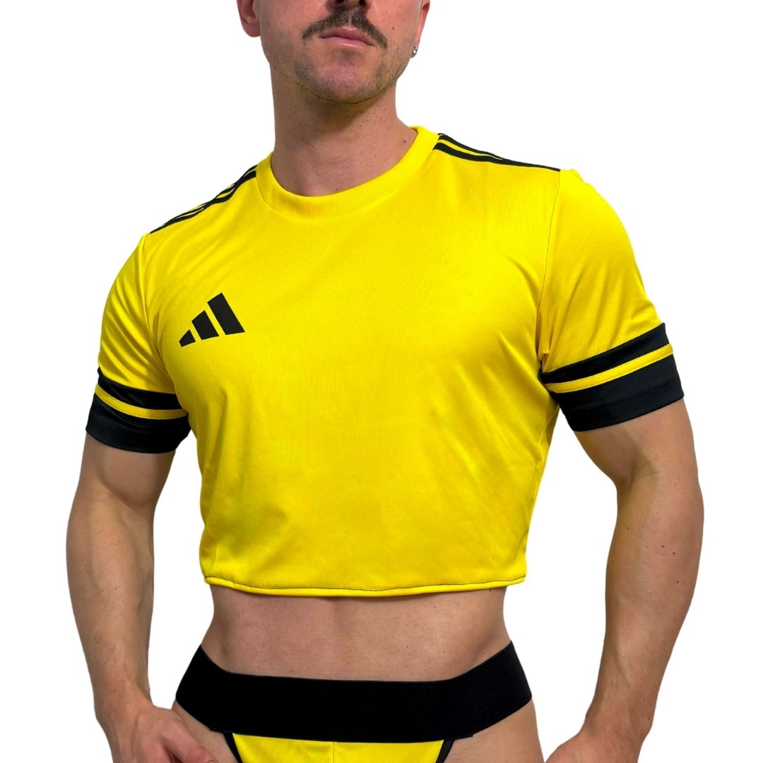 Adidas Neo Yellow Short Sleeve Crop Top BY SNEAKERMASK