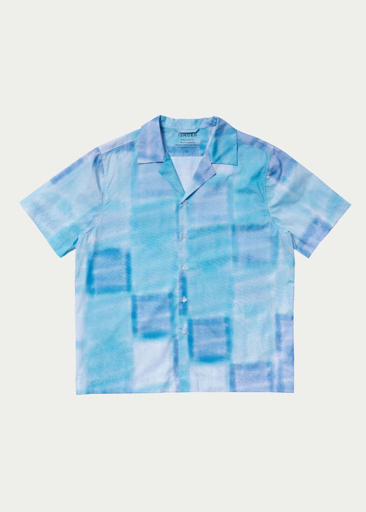 Blue Check Shirt by ISNURH FW 24-25