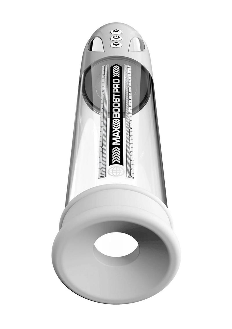 Pump Worx Max Boost Pro Flow Rechargeable Penis Pump - White