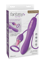 Fantasy for Her Ultimate Pleasure Max Rechargeable Silicone Pump with Clitoral Stimulator - Purple