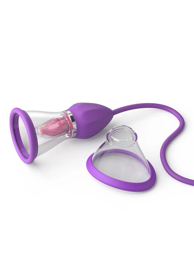 Fantasy for Her Ultimate Pleasure Max Rechargeable Silicone Pump with Clitoral Stimulator - Purple