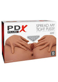 PDX Plus Spread My Tight Pussy Masturbator - Caramel