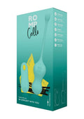 Romp Cello Rechargeable Silicone Vibrating Egg with Remote Control - Teal