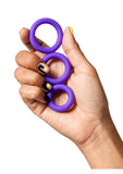 Romp Remix Trio Silicone Cock Rings (3 Piece) - Purple